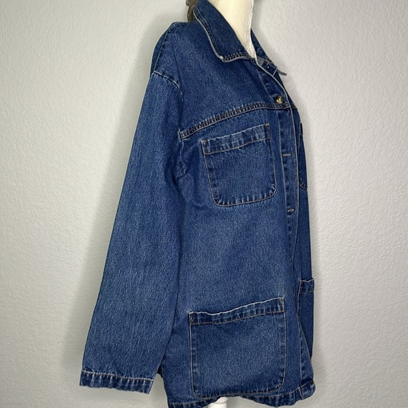 Coldwater Creek Women’s Casual Button Down Denim Barn Jacket Chore Coat XLarge - Picture 5 of 9